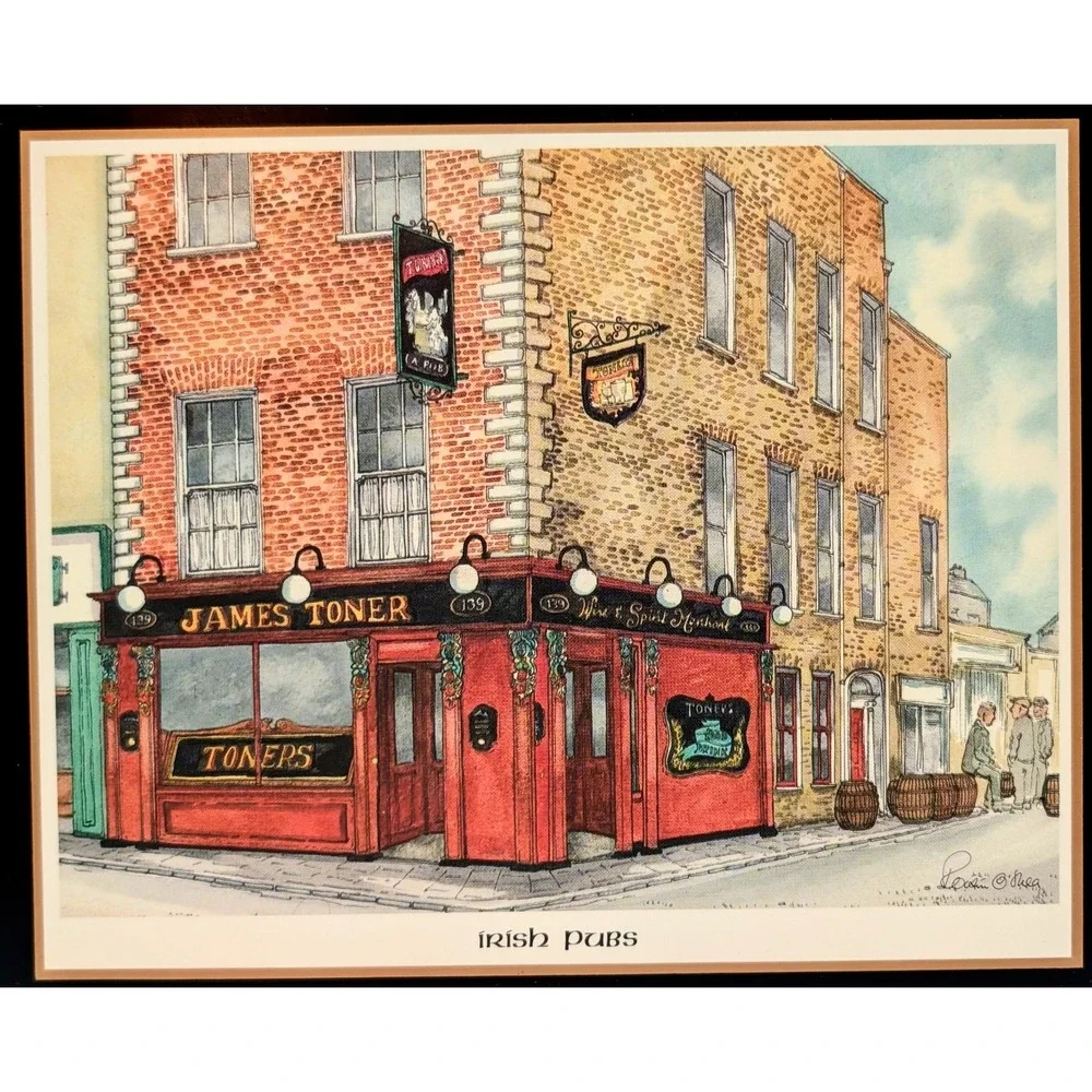 Vintage Pimpernel Irish Pubs Placemats Set of 6 Cork Backed Dublin Scenes